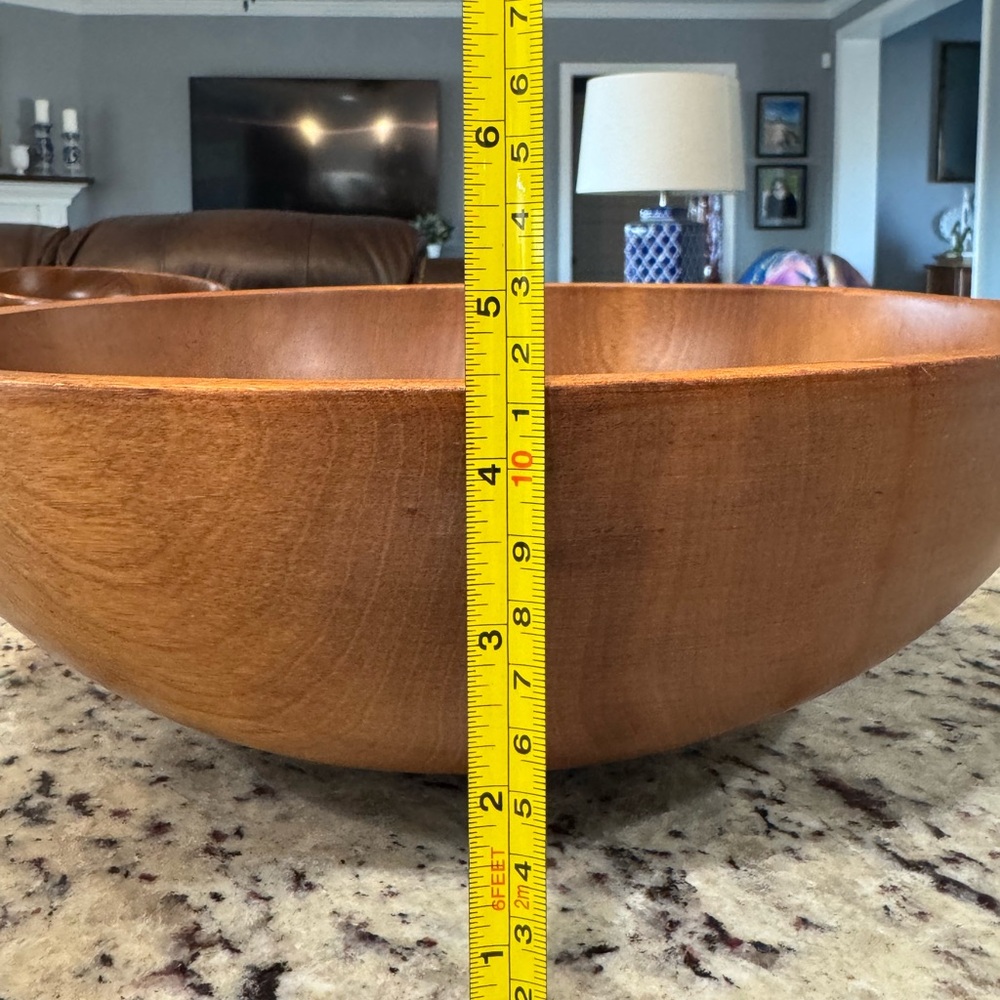 Vintage Wooden Salad Bowl Set - Picture 15 of 16